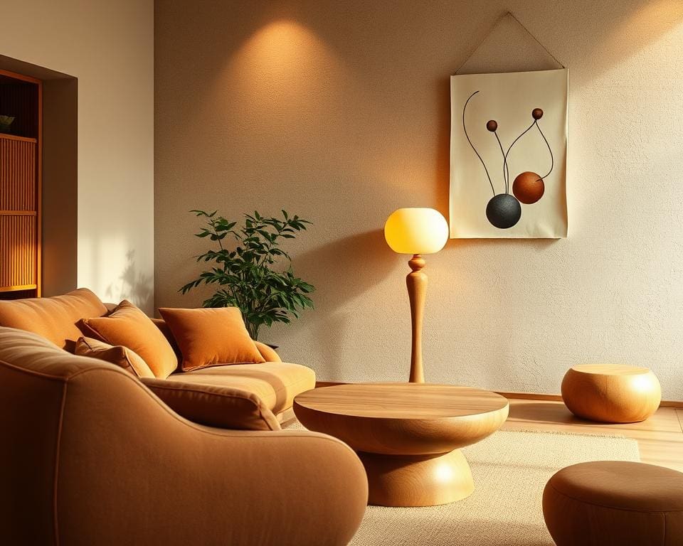 Was sind organische Formen im Japandi-Wohnzimmer?