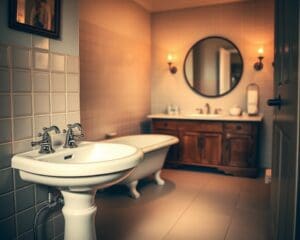 Was sind typische Materialien im Retro-Badezimmer?