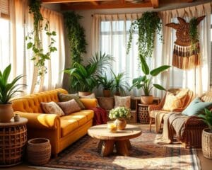 Wie nutzt du gedeckte Farben im Boho-Bereich?