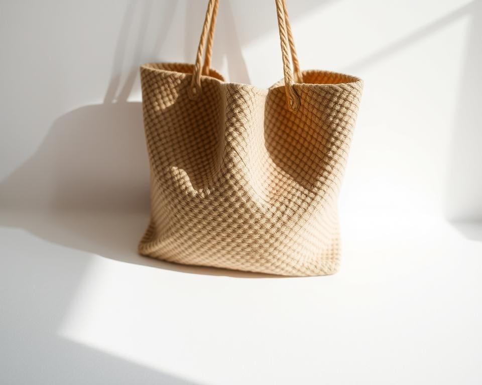 Wie stylst du eine Tasche mit Bastdetails?