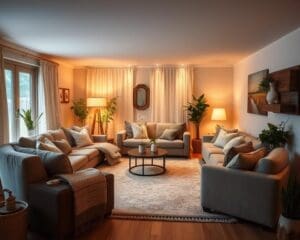 Wie wird ein großes Wohnzimmer gemütlicher?