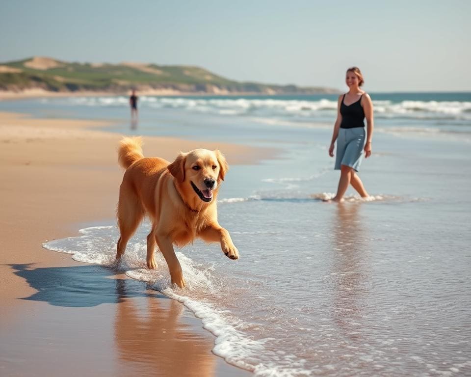 Hund erlaubt am Strand Holland