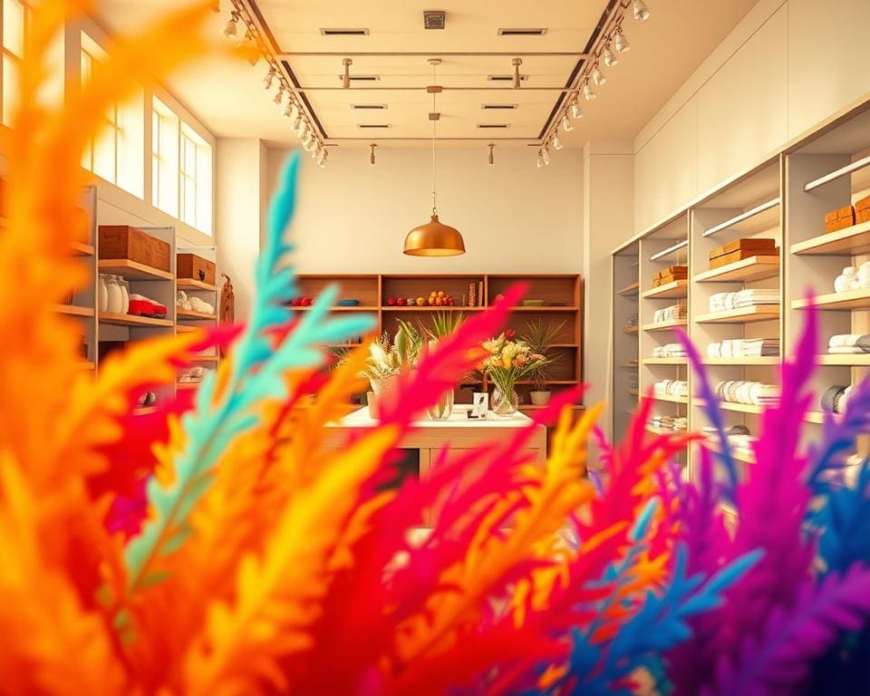 lebendige Farben im Shopdesign