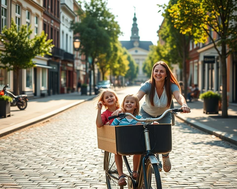 Familienausflug mit Fahrrad