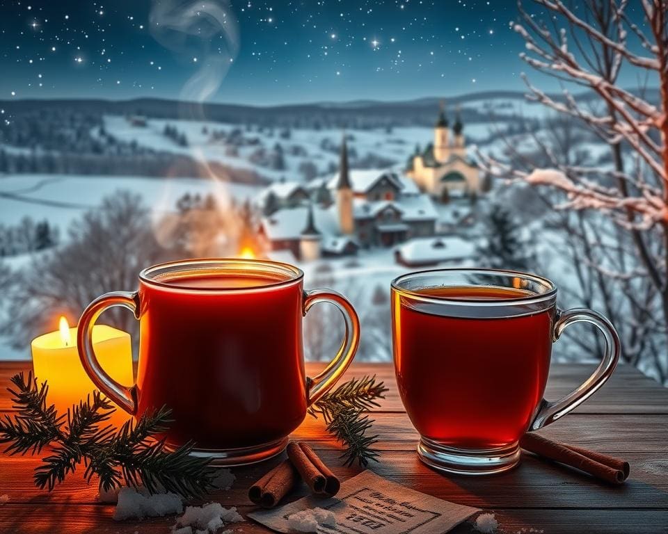 Glühwein und Kräutertee, winterliche Getränke in Estland