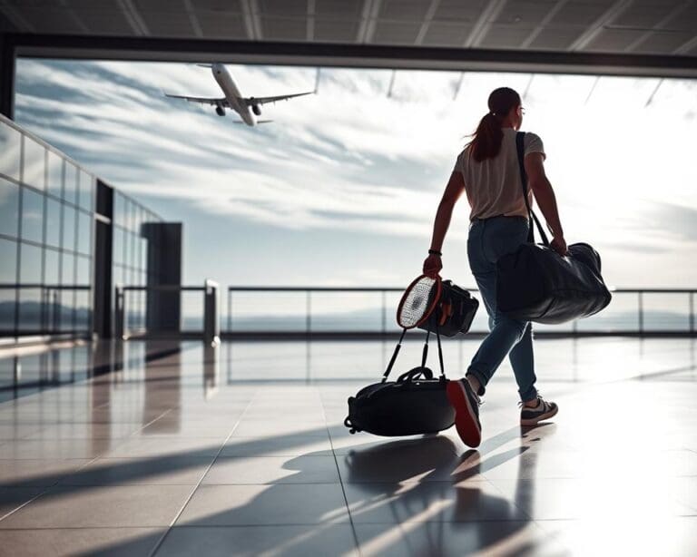 Wie reist man mit dem Flugzeug und Sportausrüstung?