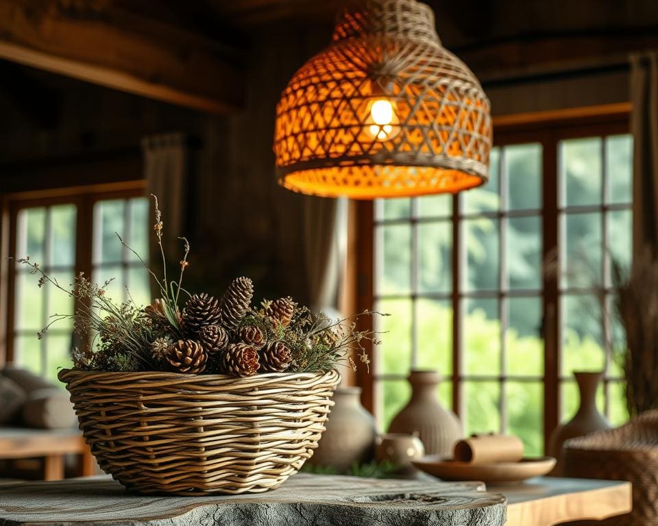 Beispiele Wohnaccessoires aus Naturmaterialien