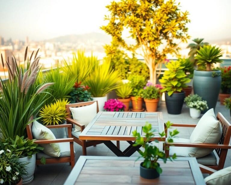 Wie gelingt eine moderne Terrassenbegrünung?