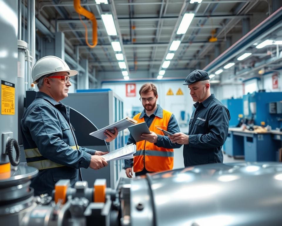 Was macht ein Maschinenwartungsteam fuer Sicherheit?