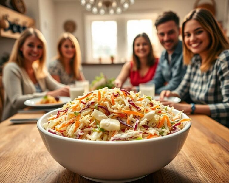 Warum ist cremiger Coleslaw bei Familien so beliebt?