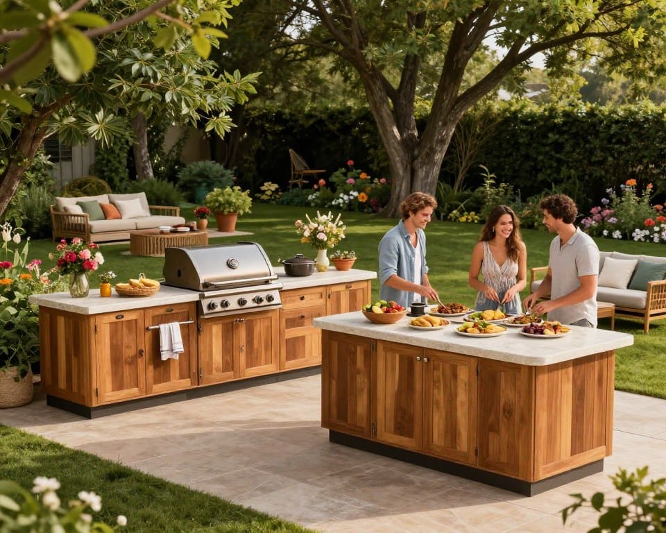 Was sind Ideen für Outdoor-Küchen im Garten?