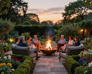 Wie gestaltet man einen Garten mit Feuerstelle?